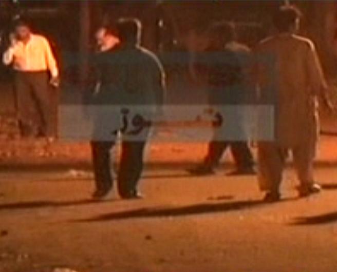 the bomb blasts took place outside an imambargah in the city s north nazimabad locality where a gathering of mourners had concluded an hour ago photo express news screenshot