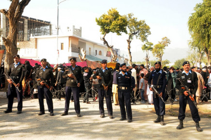 around 3 000 police personnel are deployed for security duty in muharram in the capital photo express waseem nazir