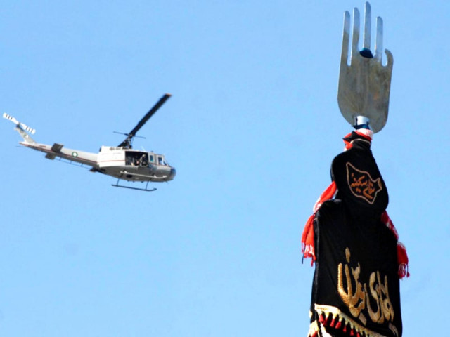 a helicopter is being used to monitor the law and order situation during muharram procession in islamabad photo muhammad javaid express a helicopter is being used to monitor the law and order situation during muharram procession in islamabad photo muhammad javaid express