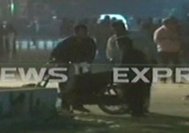 a motorcycle suspected to have been used in the attack was removed for examination photo express news screenshot a motorcycle suspected to have been used in the attack was removed for examination photo express news screenshot
