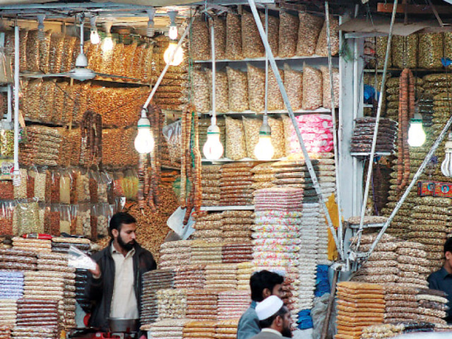a dry fruit shop in saddar of late local production has fallen and caused the inevitable shortage related spiral in prices in the unregulated market photo muhammad iqbal express a dry fruit shop in saddar of late local production has fallen and caused the inevitable shortage related spiral in prices in the unregulated market photo muhammad iqbal express