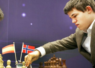 advantage carlsen in chess duel with anand