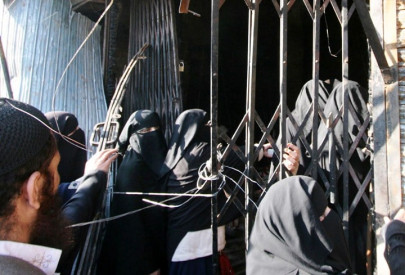 seminary students traders protest in rawalpindi