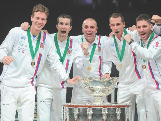 czech republic became only the fifth country to successfully defend the davis cup title after beating serbia 3 2 on sunday photo afp czech republic became only the fifth country to successfully defend the davis cup title after beating serbia 3 2 on sunday photo afp
