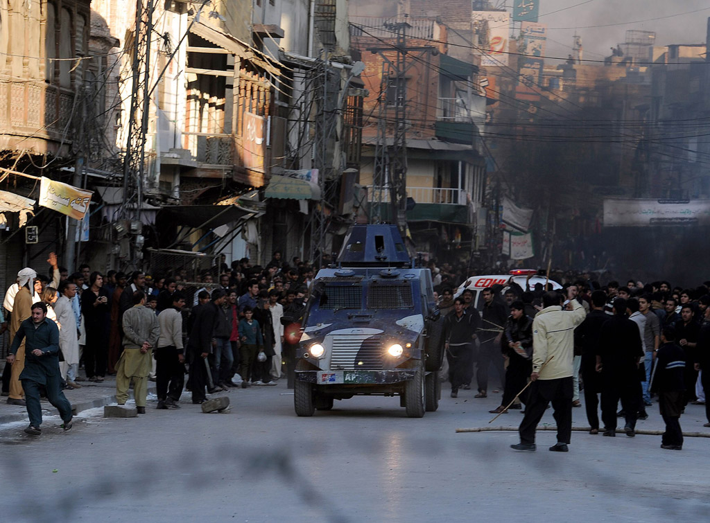 the mob during rawalpindi clashes photo afp