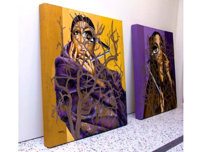 captivating saigol s bold paintings leave wondrous mark on visitors