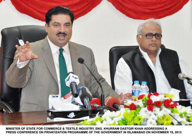 minister of state for commerce and textile industry engineer khurram dastagir khan addressing a press conference in islamabad on tuesday photo pid minister of state for commerce and textile industry engineer khurram dastagir khan addressing a press conference in islamabad on tuesday photo pid