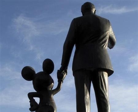 statues of walt disney and mickey mouse are seen at disneyland in anaheim photo reuters