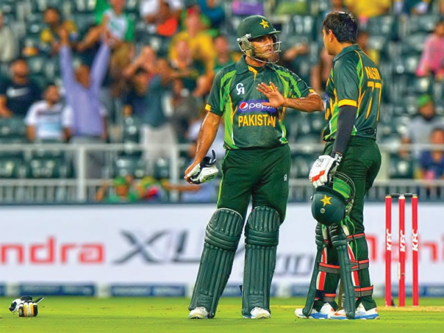 pakistan captain mohammad hafeez was batting when rain interruption cost his team the first twenty20 in johannesburg photo afp