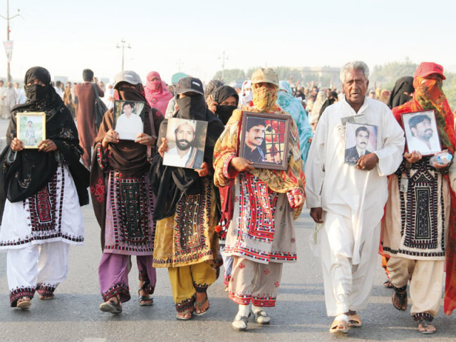 the families of the missing baloch men arrived in yousuf goth on thursday afternoon after walking nearly 700 kms in 26 days hoping to attract international attention photo ayesha mir express the families of the missing baloch men arrived in yousuf goth on thursday afternoon after walking nearly 700 kms in 26 days hoping to attract international attention photo ayesha mir express