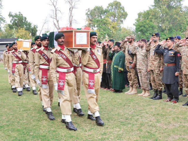 corps commander lieutenant general khalid rabbani and other senior officers saluting the martyrs of miralli blasts after their funeral prayers photo online corps commander lieutenant general khalid rabbani and other senior officers saluting the martyrs of miralli blasts after their funeral prayers photo online