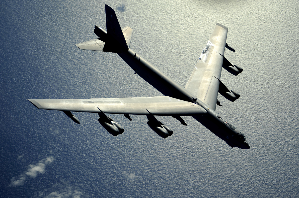 a us air force b 52 bomber flies over the pacific photo usaf file