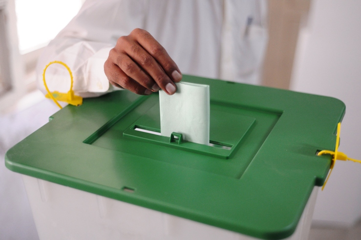 a single voter in a karachi constituency cast his vote 44 times photo afp