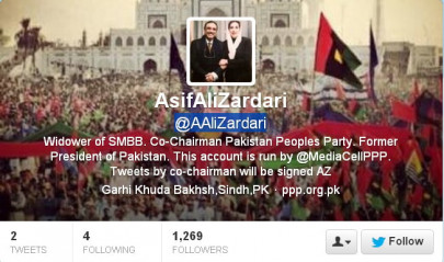hashtagged ex president asif ali zardari now on twitter
