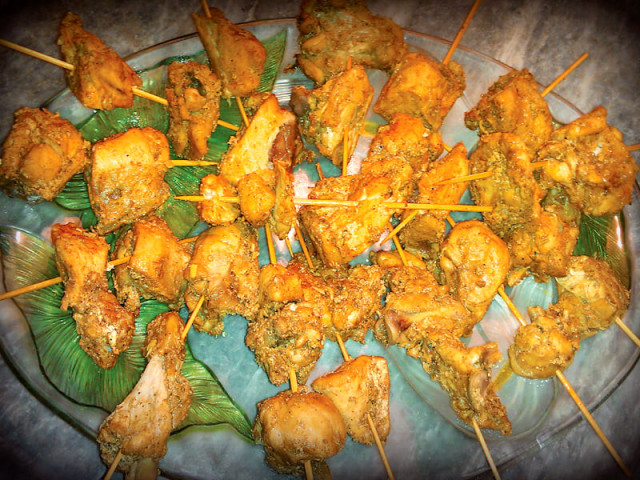 smoked chicken skewers smoked chicken skewers