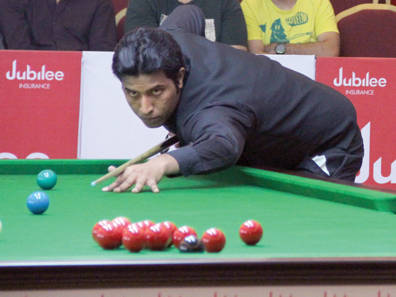 asif oozed confidence as he thrashed aly elsayed 4 1 winning the frames in his favour by big margins photo file express