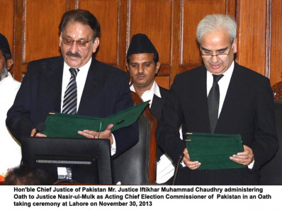 justice nasirul mulk sworn in as new chief election commissioner