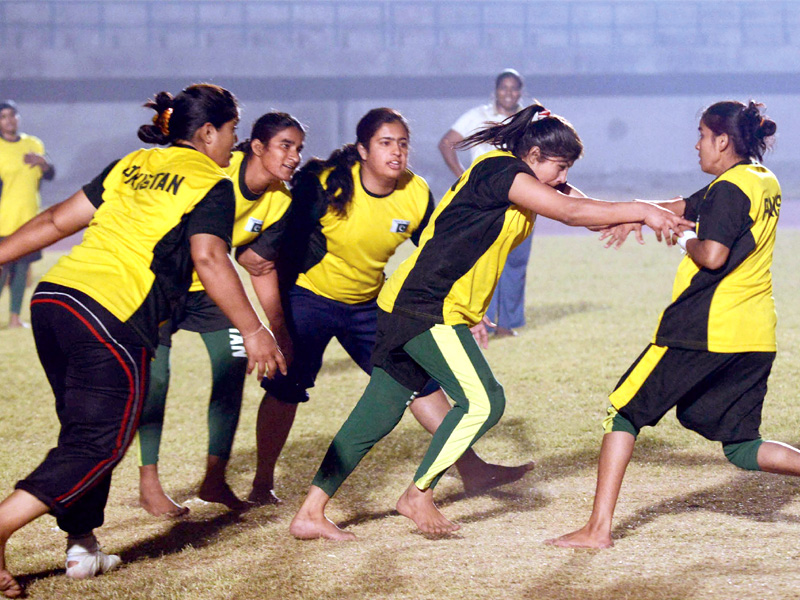 pakistan women kabaddi team would aim to topple archrivals india among other teams in their maiden world cup appearance photo afp