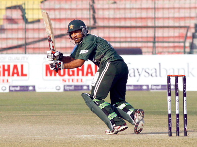 sarfaraz ahmed s third consecutive half century in the tournament came in just 54 balls and included 11 boundaries photo file express