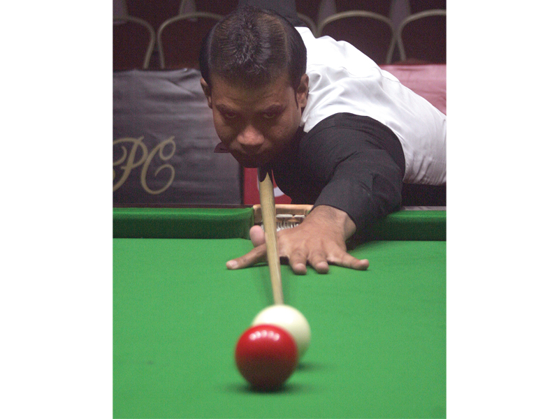 mohammad sajjad continued his unbeaten streak in the group stages of the world snooker championship in latvia photo file express