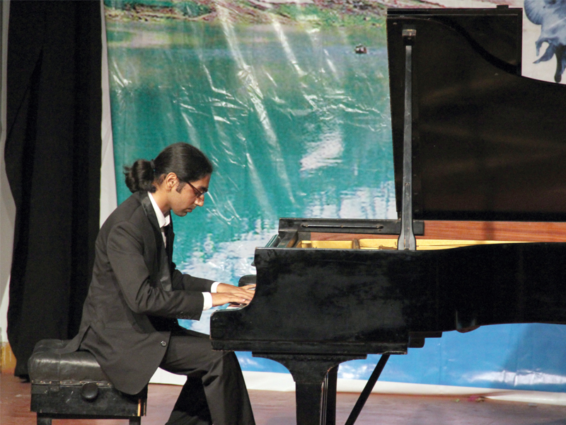 pianist usman anees delighted the audience with his selection of music at a private gathering on monday he had earlier performed at goethe institut in july this year photo file