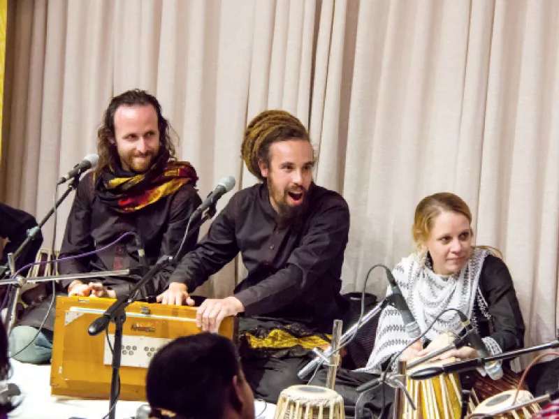 the nine band members all foreigners have devoted their lives to spreading the message of sufis in the west since 2001 photo express the nine band members all foreigners have devoted their lives to spreading the message of sufis in the west since 2001 photo express