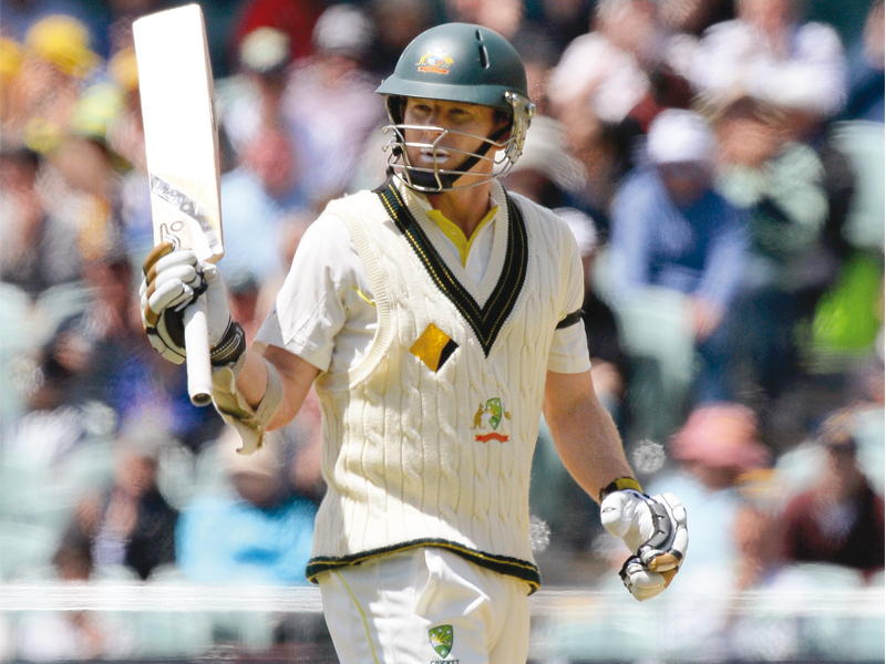 opener chris rogers ended his lean trot with a fighting 72 run knock on the first day of the second ashes test at the adelaide oval photo afp