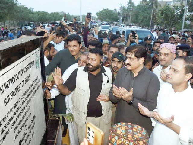 sindh chief minister syed murad ali shah inagurates azeempura flyover on sunday photo nni sindh chief minister syed murad ali shah inagurates azeempura flyover on sunday photo nni