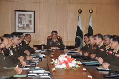 new coas gen raheel sharif holds his first corps commanders meeting