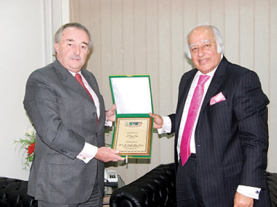 courtesy call argentinean envoy calls on bisp chief