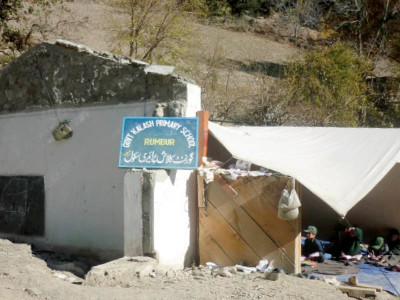 in disrepair a heap of rubble for a school