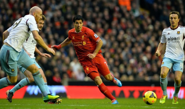 closing in liverpool moved back up to second place in the premier league after their comprehensive 4 1 win over west ham united photo afp closing in liverpool moved back up to second place in the premier league after their comprehensive 4 1 win over west ham united photo afp