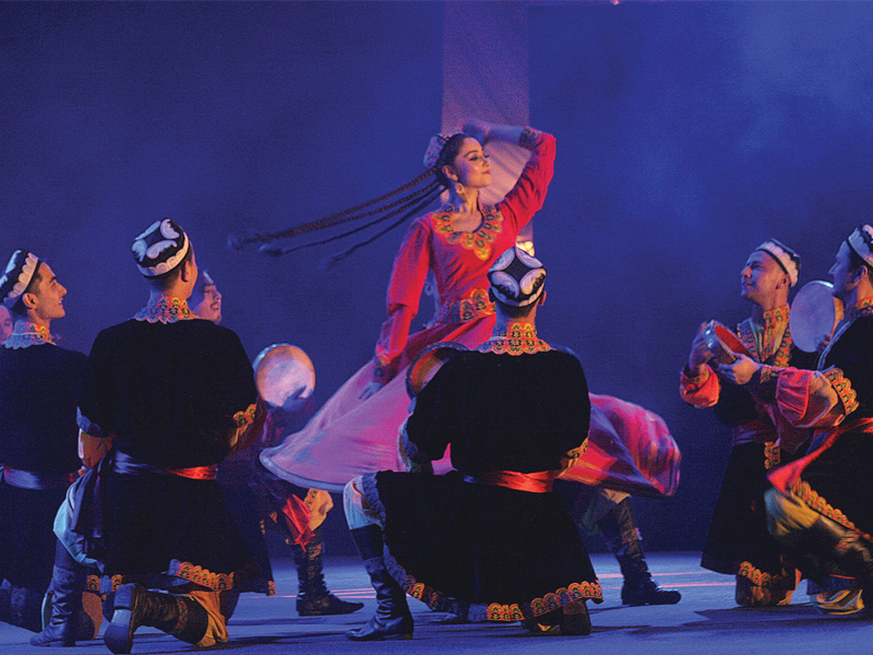 the female dancers at the 14 item programme titled charming xinjiang never put a foot wrong or lose the sense of unity and harmony photos athar khan express