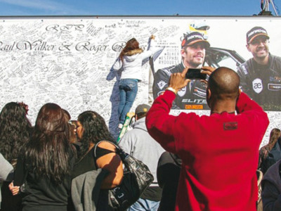thousands remember paul walker at car rally memorial