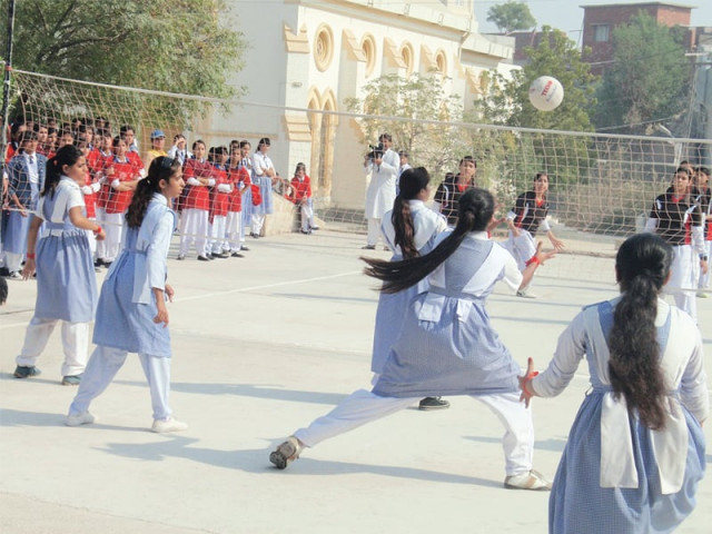 a throwball competition held at saint mary s high school in sukkur was won by the rotary school photo express a throwball competition held at saint mary s high school in sukkur was won by the rotary school photo express