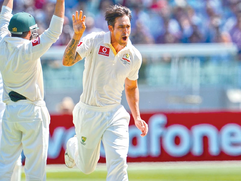 johnson terrorised the england batsmen in brisbane and adelaide taking his side to the brink of reclaiming the ashes after three consecutive series defeats photo afp