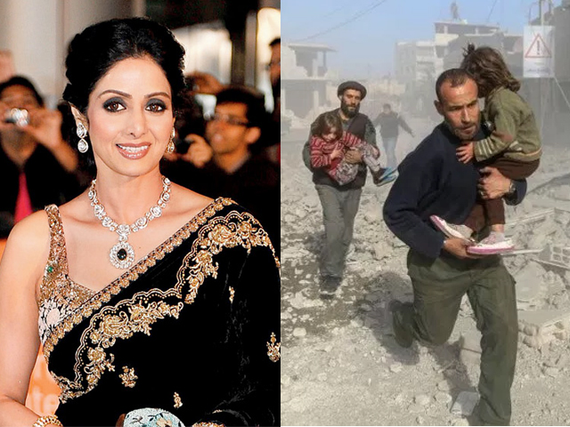 for pakistanis syria only became a relevant topic to discuss in light of what happened to sridevi