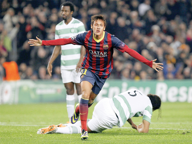 neymar had been in focus to start producing the goal scoring form that persuaded barca to spend 57 million on him back in may photo afp