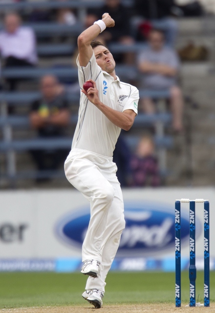 thundering trent boult claimed his best innings and match figures of 10 for 80 and six for 40 respectively photo afp