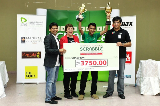 moizullah beg with his cheque and trophies after winning the world youth scrabble championship photo gulf scrabble moizullah beg with his cheque and trophies after winning the world youth scrabble championship photo gulf scrabble