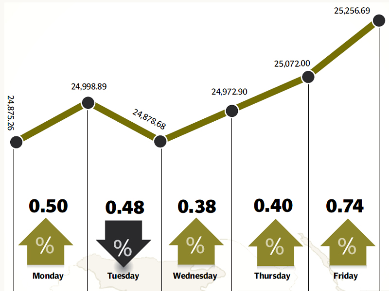 fertiliser and textile sectors help index reach greater heights