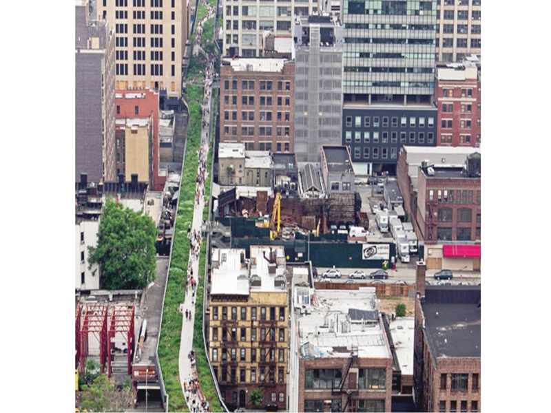 the high line an elevated park on top of an abandoned railway track weaves its way through new york city s blocks it has become one of the most popular public spaces in the city with its picturesque views perhaps being the biggest draw photo courtesy farhan anwar