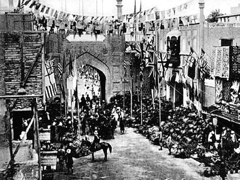 a view of kabuli gate during the british raj photo file