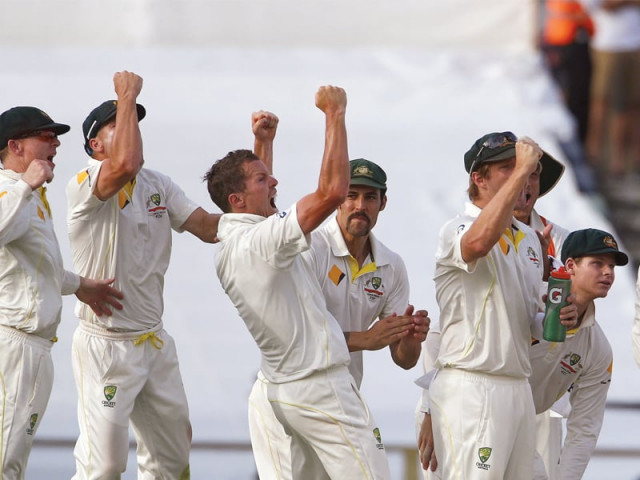 a dominant australia were five wickets away from reclaiming the ashes after hammering england with the bat and reducing them to 251 for five with the ball at the end of the fourth day photo afp a dominant australia were five wickets away from reclaiming the ashes after hammering england with the bat and reducing them to 251 for five with the ball at the end of the fourth day photo afp