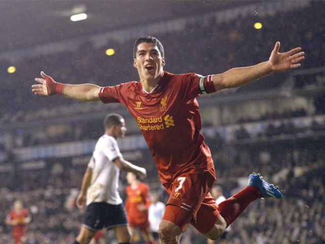 first half goals from luis suarez and jordan henderson followed by second half strikes from jon flanagan suarez again and raheem sterling completed an emphatic victory over tottenham photo reuters first half goals from luis suarez and jordan henderson followed by second half strikes from jon flanagan suarez again and raheem sterling completed an emphatic victory over tottenham photo reuters
