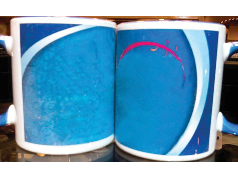 the cost of printing a mug ranges from rs300 to rs1 000 said shahid masood photo imran rana express