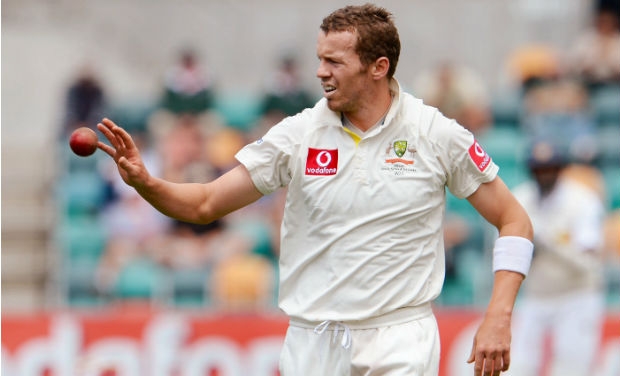 siddle dismissed pietersen for the 10th time in tests when the flamboyant batsman mistimed a pull and was caught by a leaping mitchell johnson in the first innings at perth photo afp file