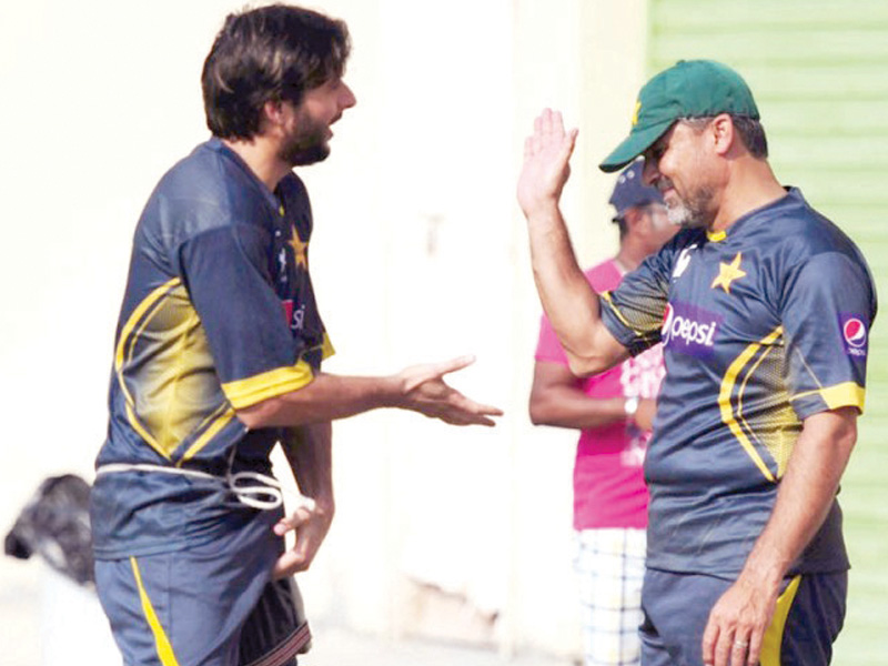 before departing for the uae for the sri lanka series moin khan expressed his availability as a coach for the team photo afp