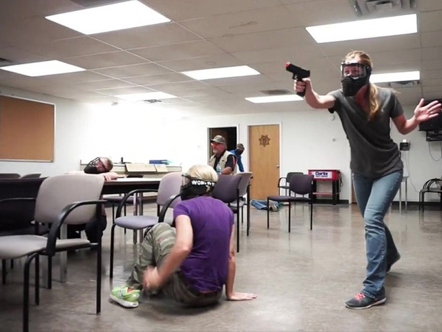 teachers take part in the faster active shooter training in colorado in 2017 photo faster