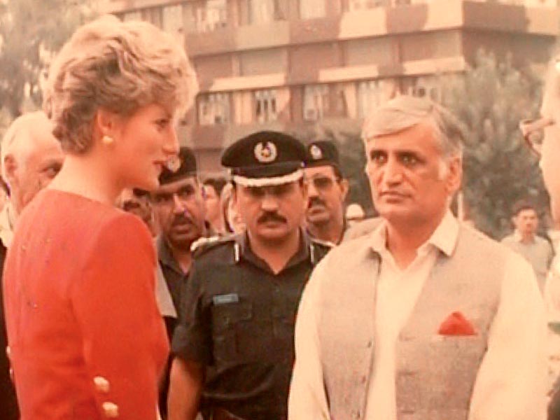 bashir bilour greeting the then princess of wales diana during her visit to peshawar photo express